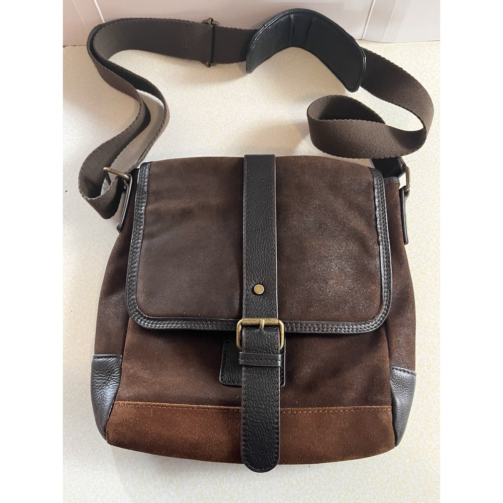 Vintage Danier Suede & Leather Messenger Bag